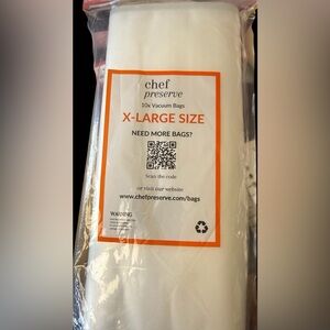 Chef Preserve X-Large Vacuum Bags - 9 Open Package 12x20